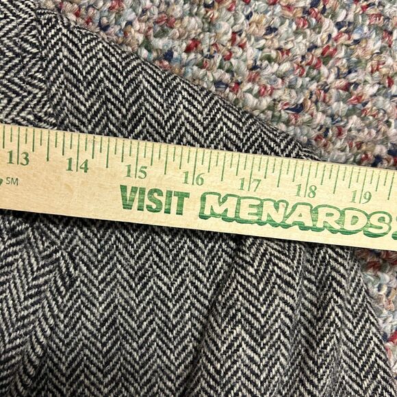 Vintage Marshall & Reed Harris Tweed Black Gray Herringbone Sport Coat Size 42 - Picture 13 of 15